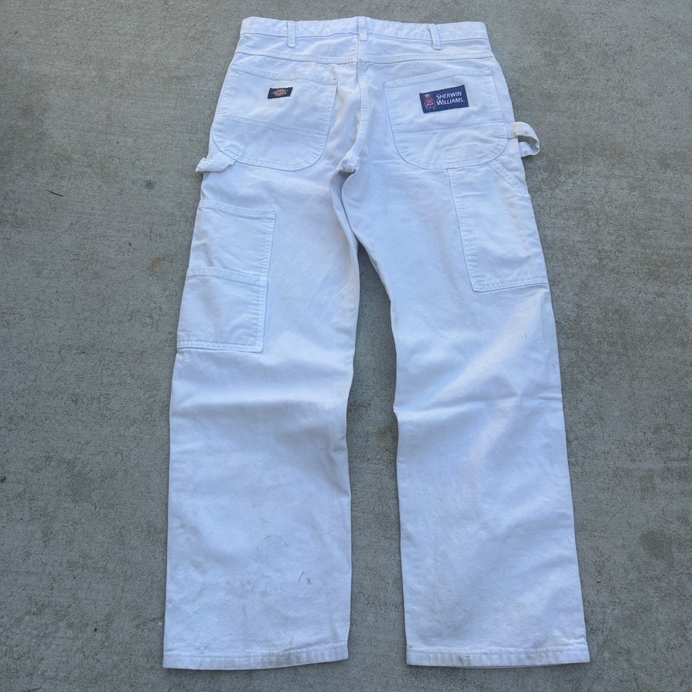 Baggy White Carpenter Pants Dickies Painter Pants 32x30 Vintage Workwear